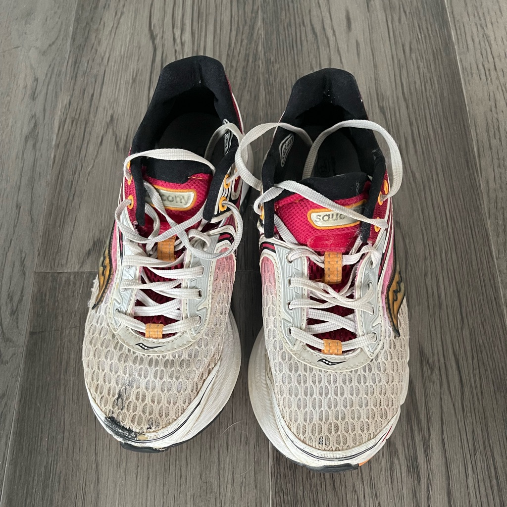 Saucony Vibrant Pink And White Sneakers